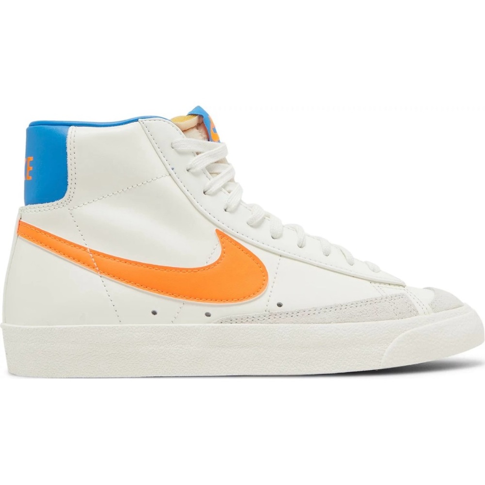 Nike Blazer Mid ‘77 Sail Total Orange Blue Women’s Size 8.5